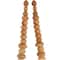 Light Brown Wood Necklace Handmade Geometric Beaded Garland Sculpture